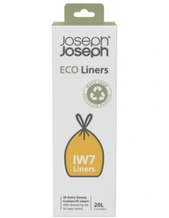 Joseph Joseph Eco Liners Recycled Bin Liners 20L 20 Pack In Grey