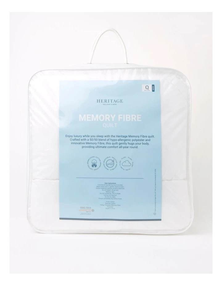 Heritage Memory Fibre Quilt In White 3 Heritage Memory Fibre Quilt In White
