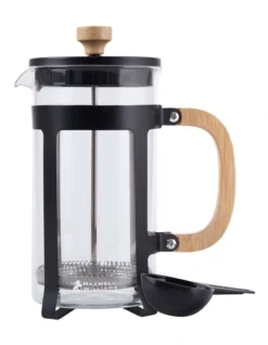 Maxwell & Williams Blend Sumatra Plunger 1L Black / Bamboo Gift Boxed