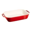 Staub Ceramic Gratin Rectangular 27x20cm In Cherry