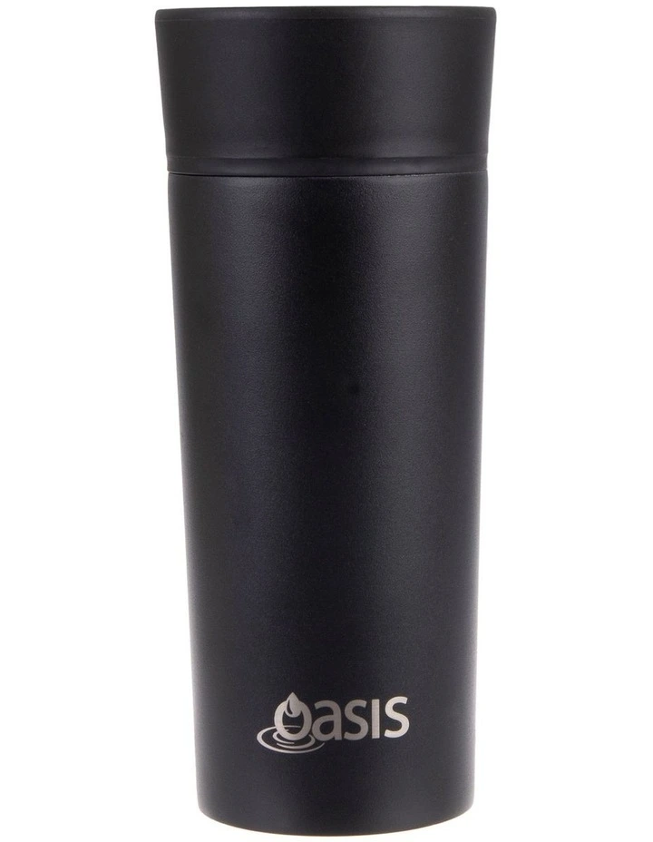 Oasis Stainless Steel Double Wall Insulated Travel Mug 360ml In Black 3 Oasis Stainless Steel Double Wall Insulated Travel Mug 360ml In Black