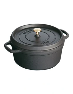 Staub Cast Iron Round Cocotte Black