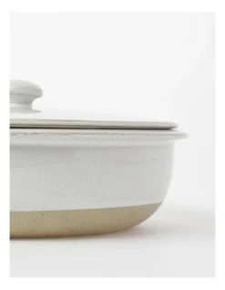 Esperance Wiped Edge Casserole Dish 28x28x12cm In White -Furniture Series Store 939674890 5 720x928