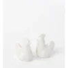 Heritage Garden To Table Floral Chicken Salt & Pepper Set 7.5x9x9.5cm In White