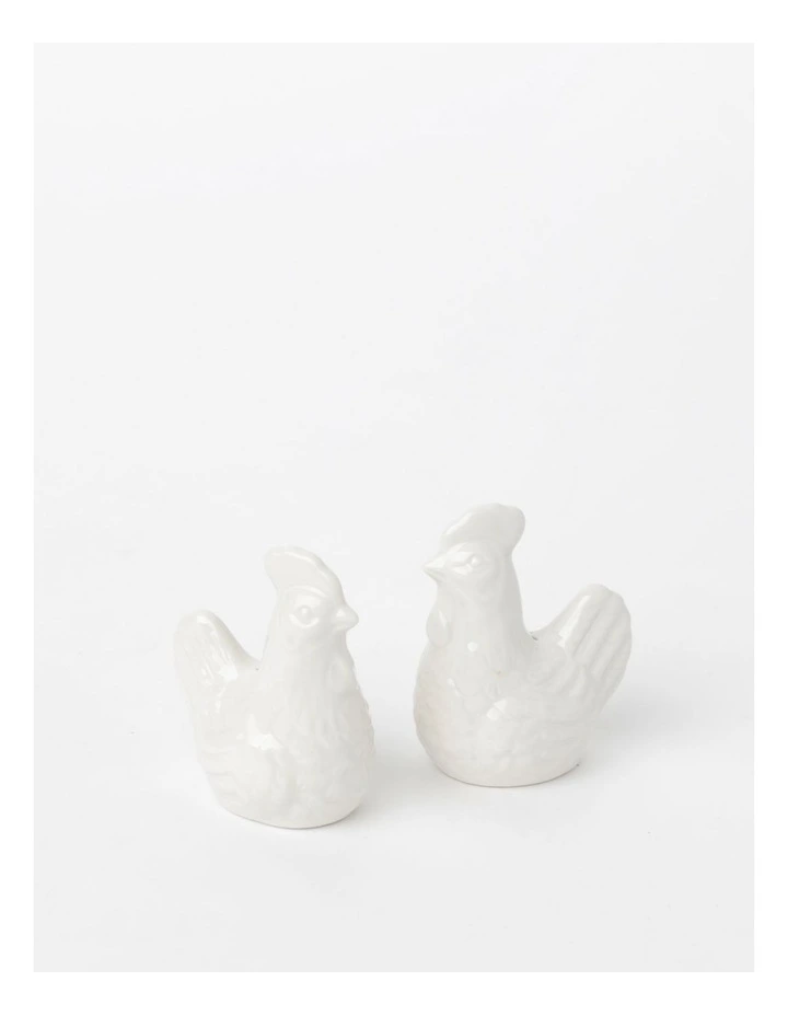 Heritage Garden To Table Floral Chicken Salt & Pepper Set 7.5x9x9.5cm In White 3 Heritage Garden To Table Floral Chicken Salt & Pepper Set 7.5x9x9.5cm In White