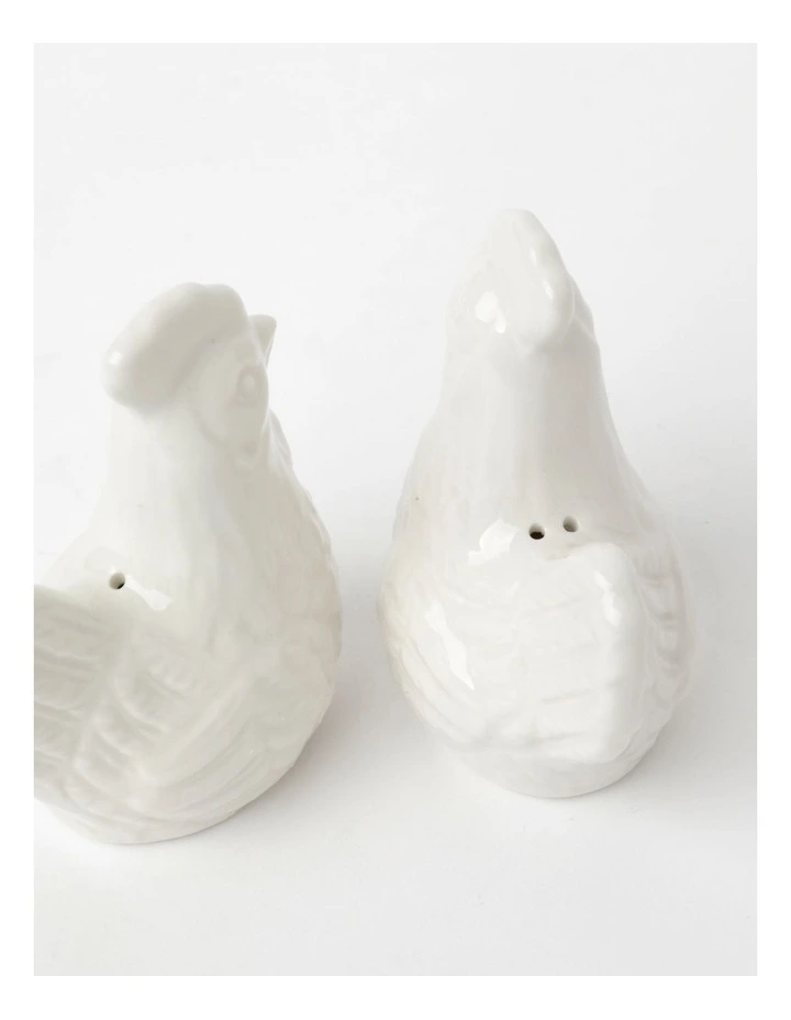 Heritage Garden To Table Floral Chicken Salt & Pepper Set 7.5x9x9.5cm In White 4 Heritage Garden To Table Floral Chicken Salt & Pepper Set 7.5x9x9.5cm In White - Image 2