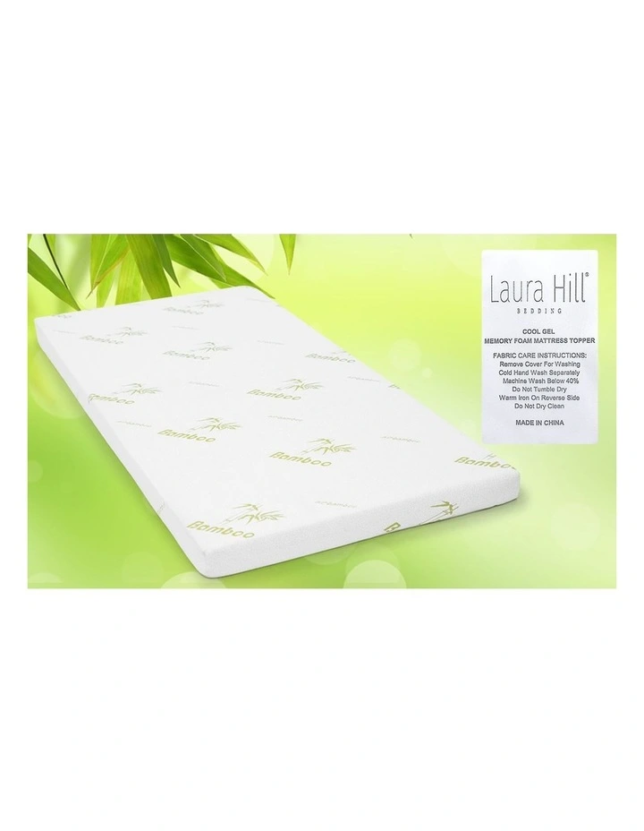 Cool Gel Memory Foam 8cm Mattress Topper Bamboo Fabric Cover Ecologic Single 7 Cool Gel Memory Foam 8cm Mattress Topper Bamboo Fabric Cover Ecologic Single - Image 5