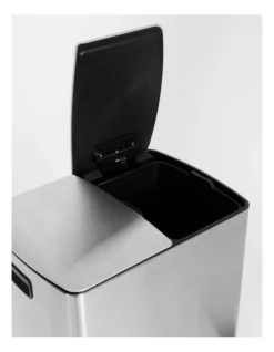 60L Dual Compartment Stainless Steel Pedal Bin In Silver 12 60L Dual Compartment Stainless Steel Pedal Bin In Silver -Furniture Series Store 945895960 5 720x928
