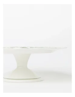 Heritage Green Toile Floral Footed Cake Stand Scalloped In Green -Furniture Series Store 946524790 4 720x928