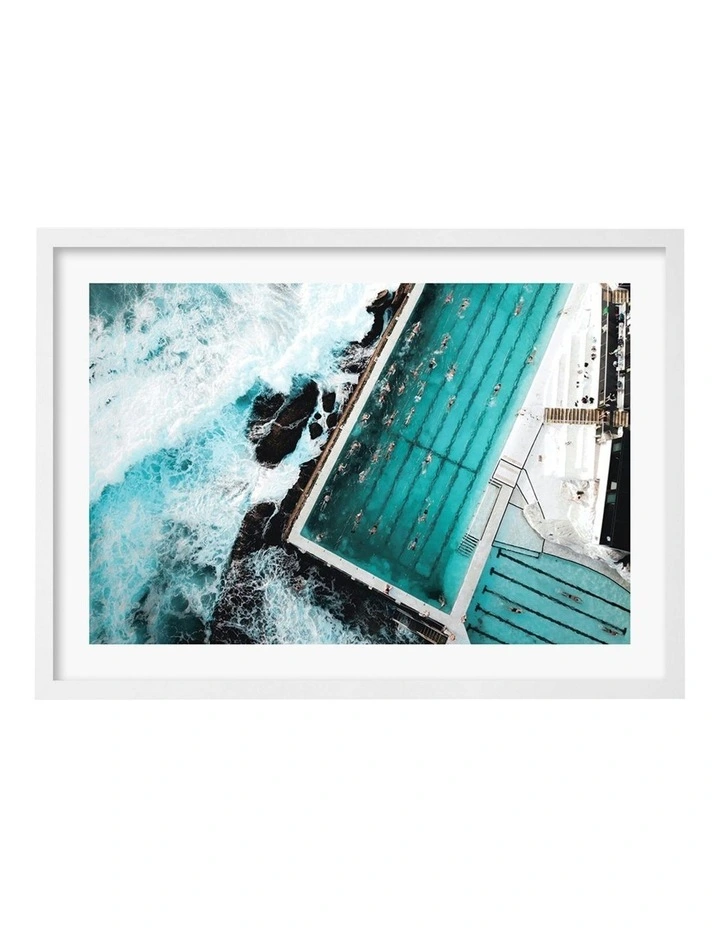 Profile Bondi Icebergs Doing Laps Art Print A2 In White Frame 3 Profile Bondi Icebergs Doing Laps Art Print A2 In White Frame