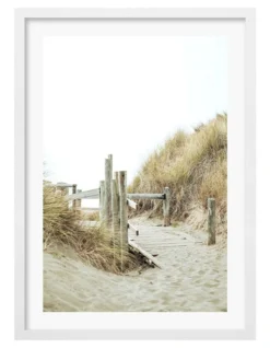 Profile Byron Beach Path 1 Art Print A3 In White Frame Australian Made