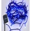 Solar 420 LED Fairy Light Chain Dark Green Cable 4 Colour Options In Blue