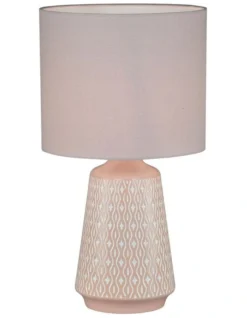 Moana Ceramic Table Lamp In Pink