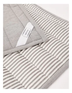 Heritage Chambray Stripe Blanket In Grey -Furniture Series Store 951749380 3 720x928