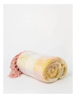 Heritage Chenille Fringe Blanket In Pink Check 6 Heritage Chenille Fringe Blanket In Pink Check -Furniture Series Store 951752260 951751450 2 720x928