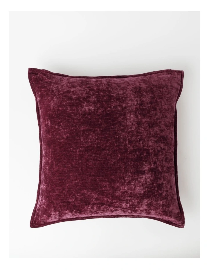 Heritage Valerie Velvet Cushion 50x50cm In Wine 3 Heritage Valerie Velvet Cushion 50x50cm In Wine
