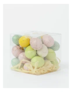 30pc Small Speckled Eggs Decoration 5cm In Multi