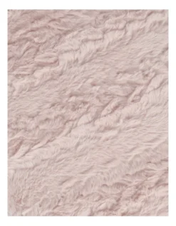 Heritage Faux Fur Heated Throw In Pink -Furniture Series Store 953518690 2 720x928