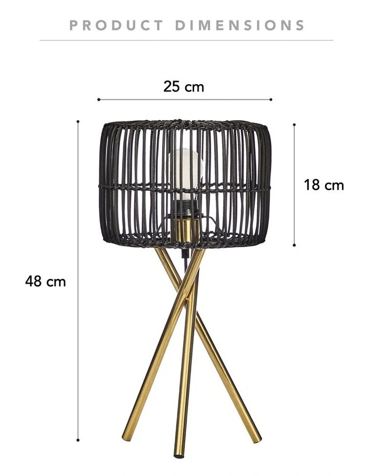 Martinique Table Lamp 50cm In Black 5 Martinique Table Lamp 50cm In Black - Image 3
