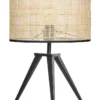 Porto Table Lamp 45cm In Natural/Black