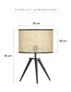 Porto Table Lamp 45cm In Natural/Black -Furniture Series Store 954973810 3 720x928
