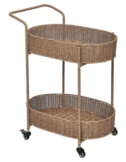 Soda Rattan Bar Cart In Natural
