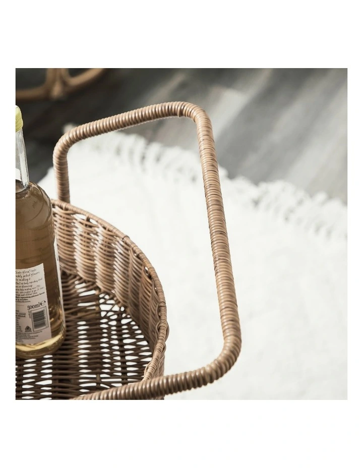 Soda Rattan Bar Cart In Natural 7 Soda Rattan Bar Cart In Natural - Image 5