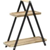 Elevated 2-Tier Serving Platter Stand In Bamboo