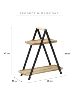 Elevated 2-Tier Serving Platter Stand In Bamboo -Furniture Series Store 954977860 3 720x928