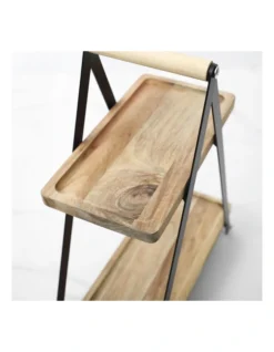 Elevated 2-Tier Serving Platter Stand In Bamboo -Furniture Series Store 954977860 4 720x928