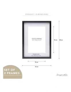 Set Of 2 6x8 Matt To 4x6 Photo Frames In Black -Furniture Series Store 954982090 3 720x928