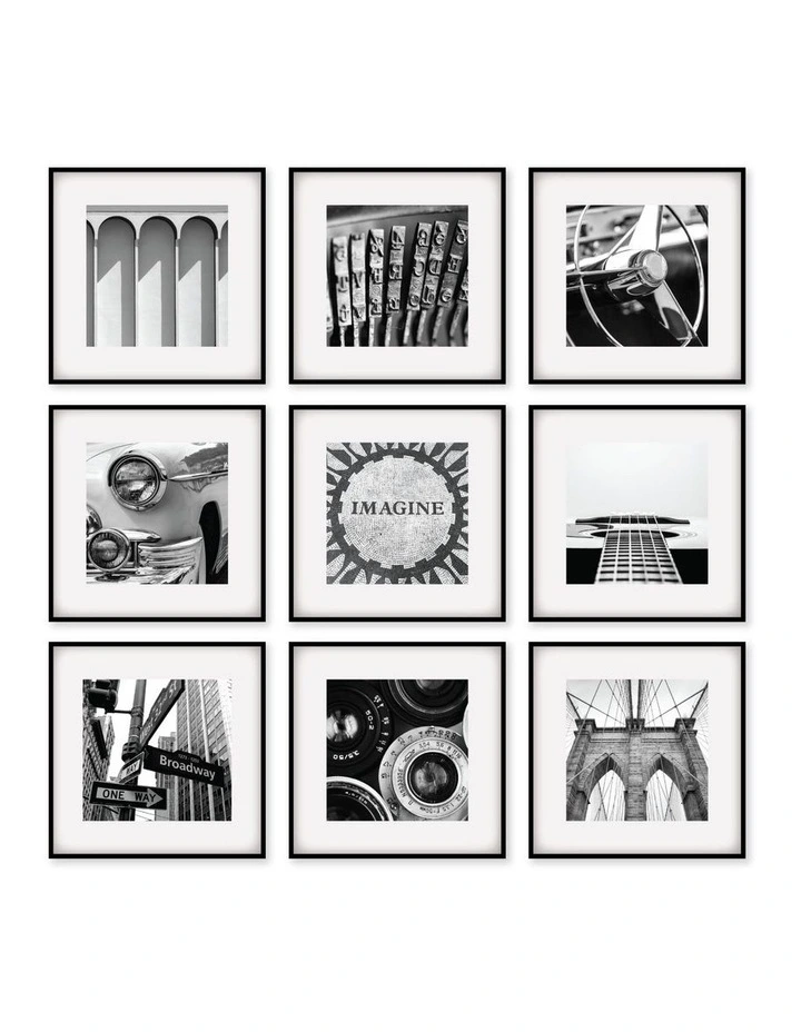 Square Frame Pack Of 9 In Black 3 Square Frame Pack Of 9 In Black