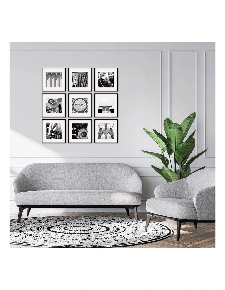 Square Frame Pack Of 9 In Black 4 Square Frame Pack Of 9 In Black - Image 2