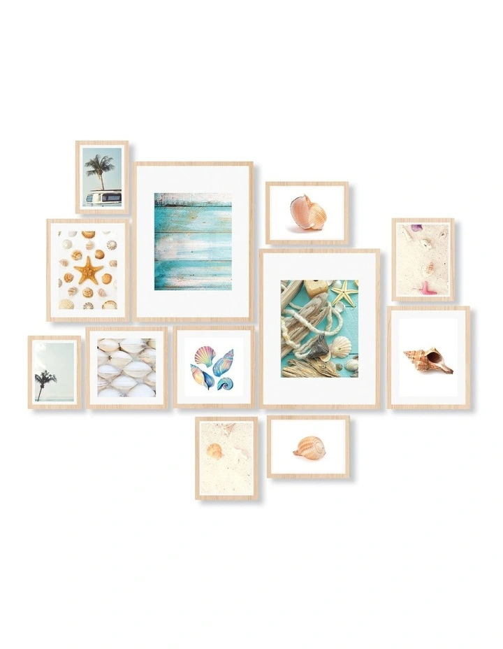 Instant Gallery Wall 12 Piece Frame Set In Oak 3 Instant Gallery Wall 12 Piece Frame Set In Oak