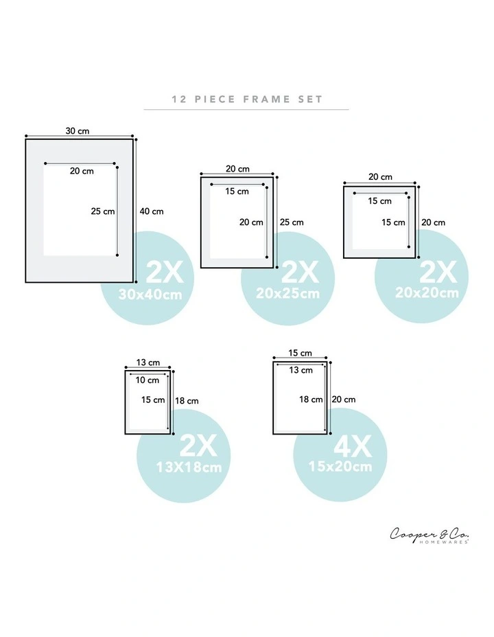 Instant Gallery Wall 12 Piece Frame Set In Oak 5 Instant Gallery Wall 12 Piece Frame Set In Oak - Image 3