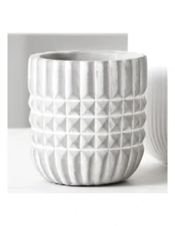 Geo Cement Pots Set Of 3 In White -Furniture Series Store 954991630 4 720x928