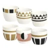 Glam Terracotta Pots Set Of 6 In Multi