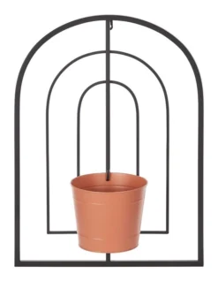 Hanging Pot Of Gold Planter In Black