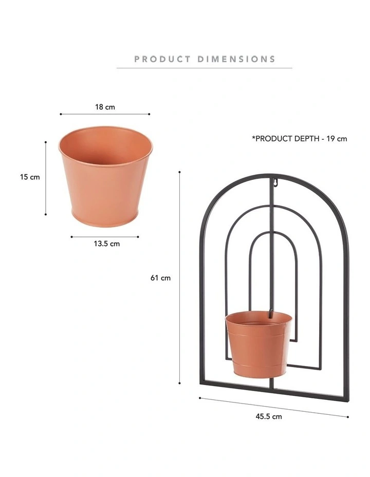 Hanging Pot Of Gold Planter In Black 5 Hanging Pot Of Gold Planter In Black - Image 3