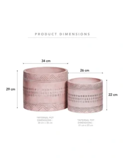 Idaho Terracotta Planter Pots Set Of 2 In Pink 11 Idaho Terracotta Planter Pots Set Of 2 In Pink -Furniture Series Store 954998200 3 720x928