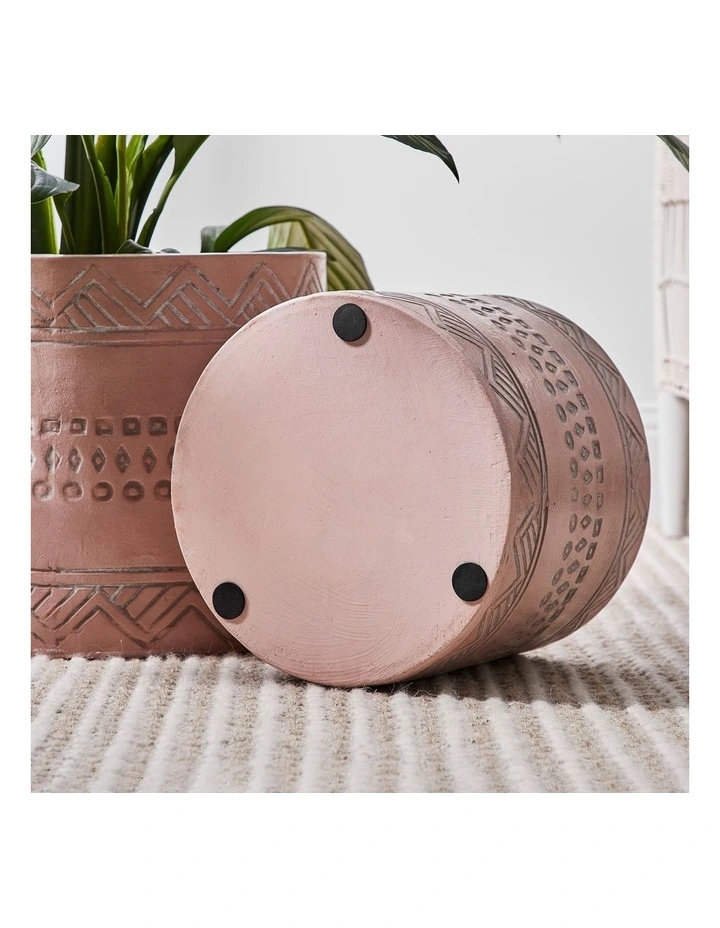 Idaho Terracotta Planter Pots Set Of 2 In Pink 9 Idaho Terracotta Planter Pots Set Of 2 In Pink - Image 7