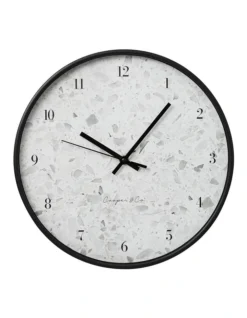 Siena Round Silent Non-Ticking Wall Clock 30cm In Black