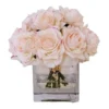 Real Touch Luxury Faux Champagne Pink Rose Arrangement With Fake Water -Furniture Series Store 955203580 1 720x928