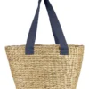 Hyacinth Bags Jumbo Tote Basket With Navy Blue Handles In Brown -Furniture Series Store 957991870 1 720x928
