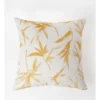 Calma Palm Leaf Print Cushion 50x50cm In Yellow