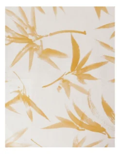 Calma Palm Leaf Print Cushion 50x50cm In Yellow -Furniture Series Store 959662450 3 720x928