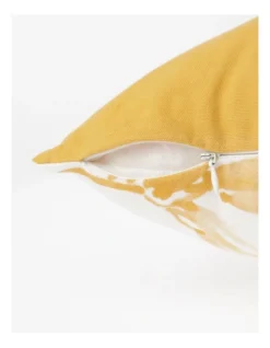 Calma Palm Leaf Print Cushion 50x50cm In Yellow -Furniture Series Store 959662450 4 720x928