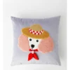 Coco Poodle Cushion 45x45cm In Pink