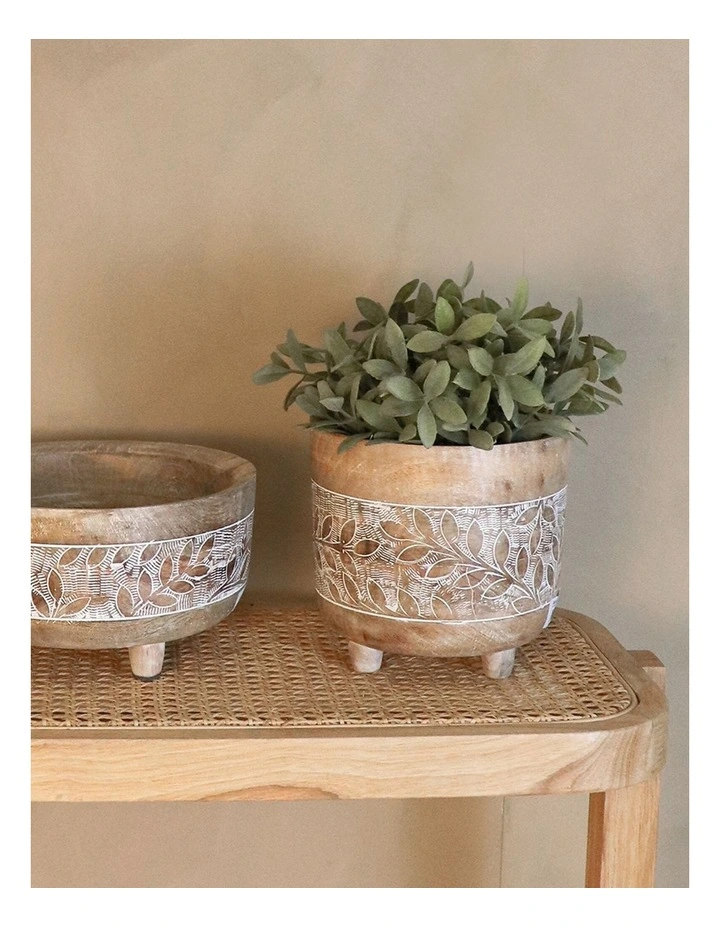 Asha Large Planter 23x23x13cm In Natural 5 Asha Large Planter 23x23x13cm In Natural - Image 3