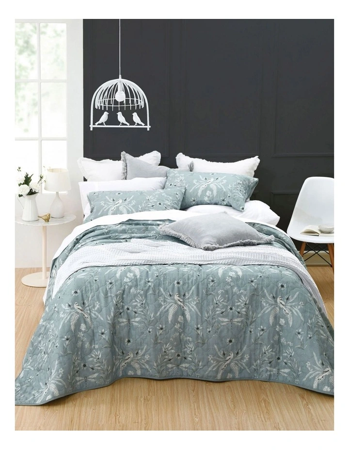Tuileries Bed Cover Set In Blue 3 Tuileries Bed Cover Set In Blue